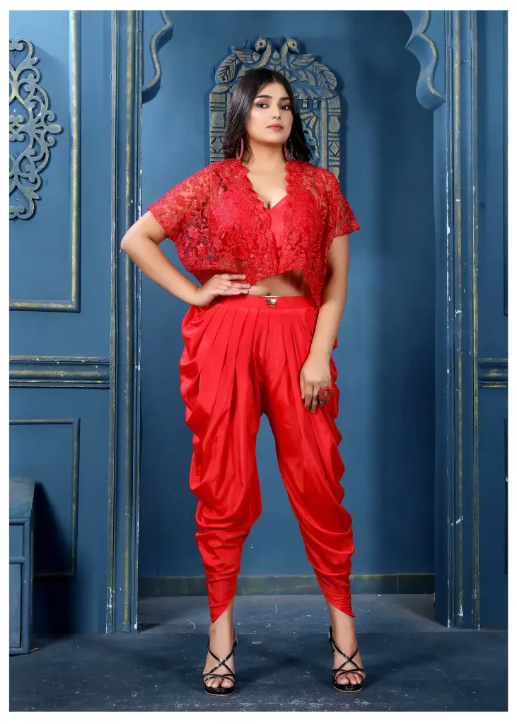 Red Jacket-Salwar Set