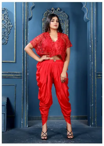 Red Jacket-Salwar Set