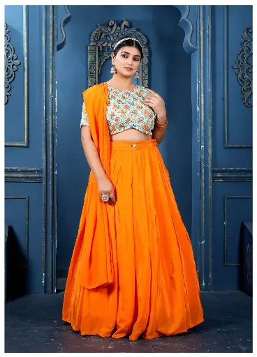 Kesari Fusion Lehenga